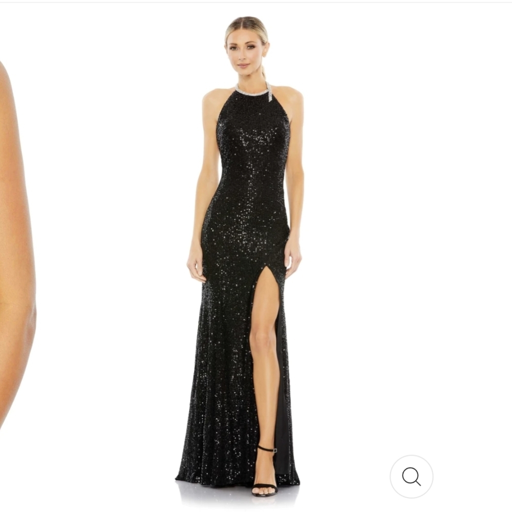 Sequined High Neck Rhinestone Mac Dugal size 4 style 26943 - Picture 2 of 8
